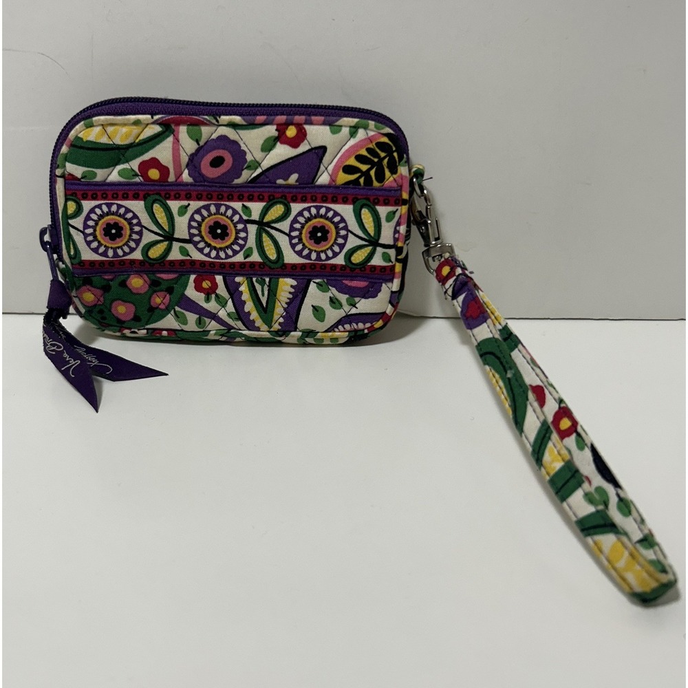 Vera Bradley VIVA LA VERA Wristlet Wallet Purple Floral Quilted